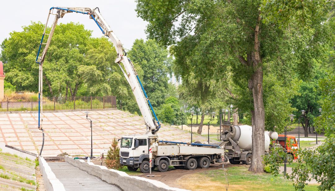 Proceso de bombeo de concreto en obra