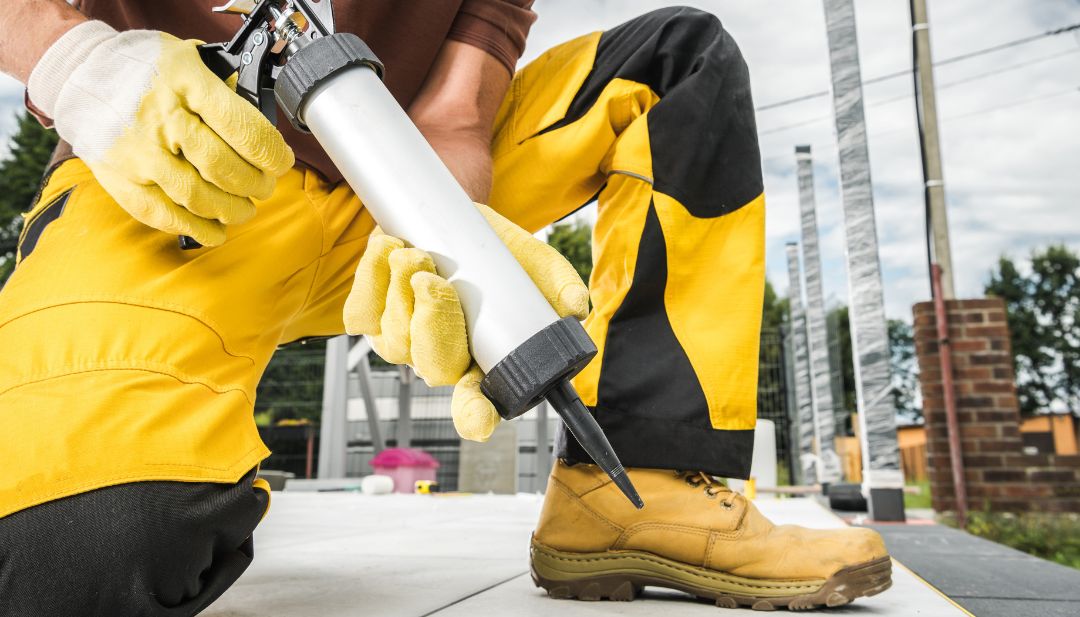 Proceso de fisuras de concreto con sellador