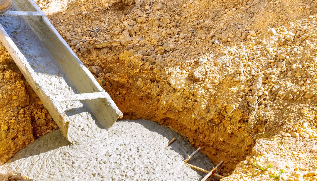 Proceso de mezcla de concreto para construcción